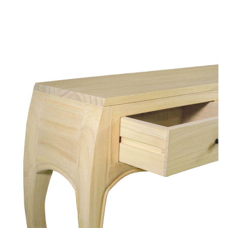 Console en bois massif pieds galbés