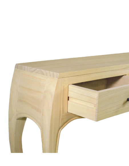 Console en bois massif pieds galbés