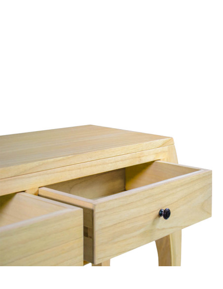 Console en bois massif pieds galbés