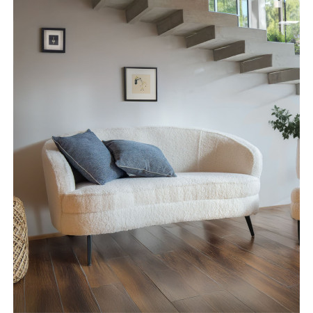 Canapé banquette forme haricot tissu...