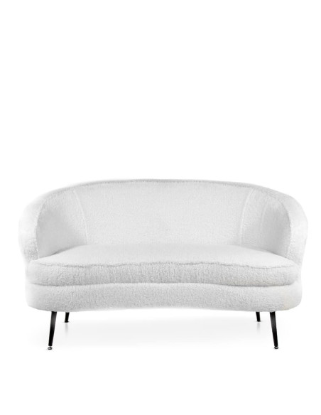 Canapé banquette forme haricot tissu laine