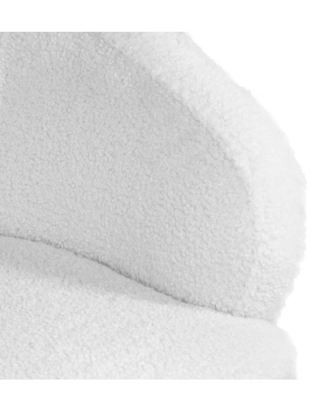 Canapé banquette forme haricot tissu laine