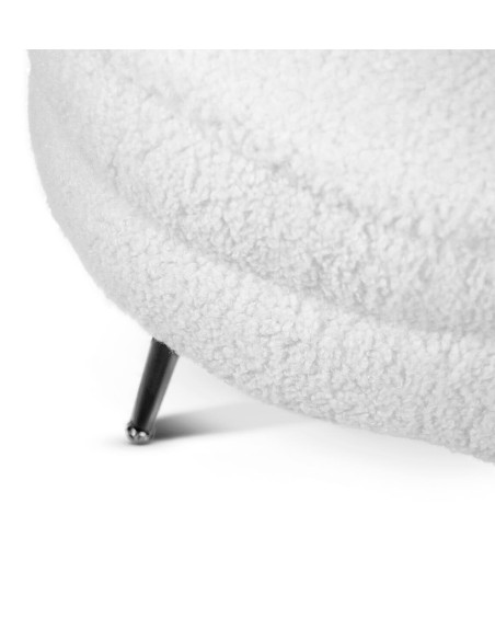 Canapé banquette forme haricot tissu laine