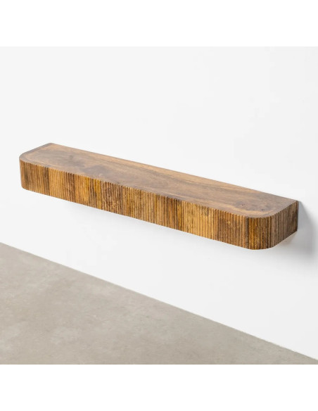 Tablette console bords arrondis en bois de manguier