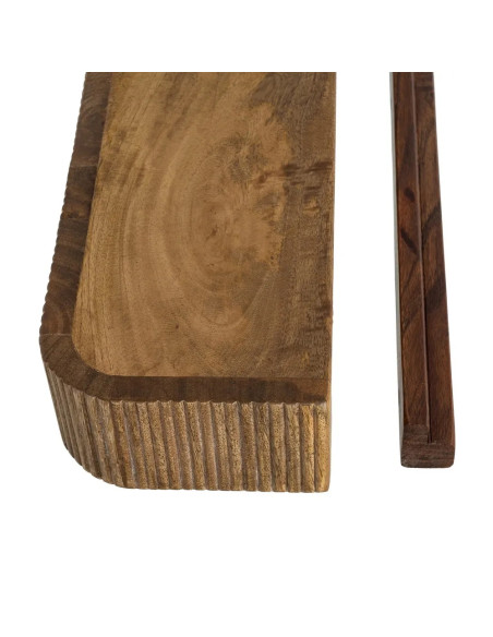 Tablette console bords arrondis en bois de manguier