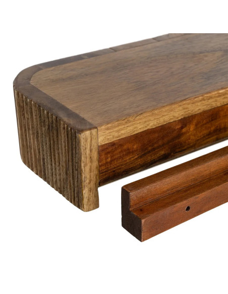 Tablette console bords arrondis en bois de manguier