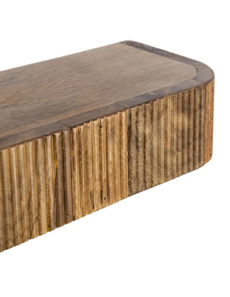 Tablette console bords arrondis en bois de manguier