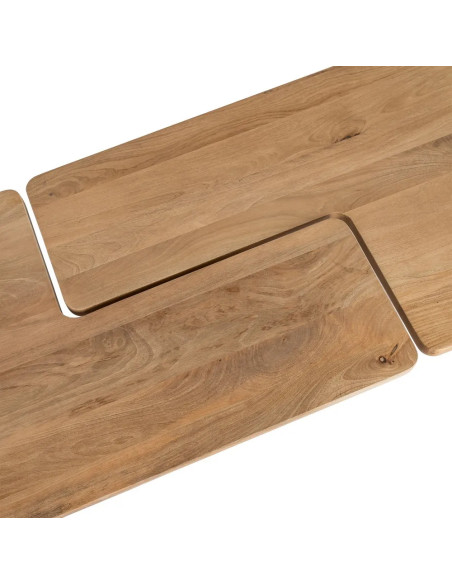 Lot de 2 tables basses modulables en bois massif clair