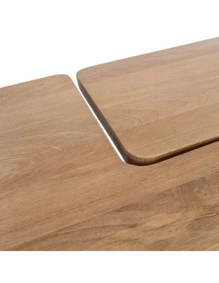 Lot de 2 tables basses modulables en bois massif clair