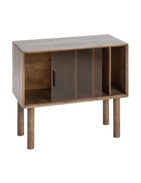 Meuble d'appoint avec 3 compartiments à vinyles