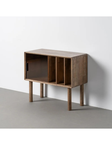 Meuble d'appoint avec 3 compartiments à vinyles