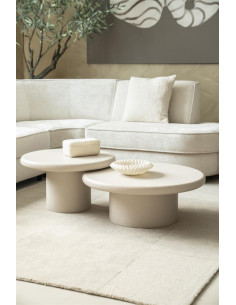 Table basse ronde en oxyde...