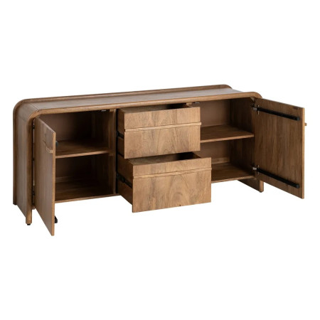 Bahut arrondi en bois massif de...