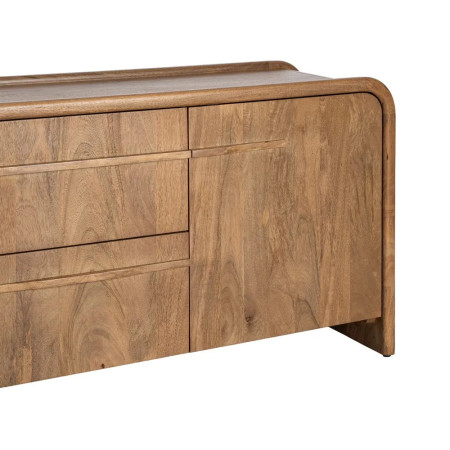 Bahut arrondi en bois massif de...