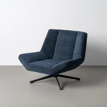 Fauteuil lounge rotatif en tissu