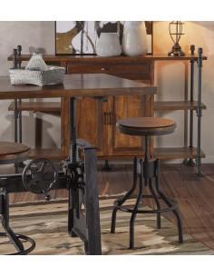 Tabouret rond en bois... 2