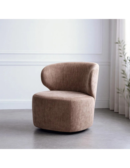 Petit fauteuil rotatif dossier arrondi