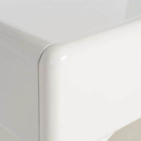 Chevet arche avec tiroir laqué crème