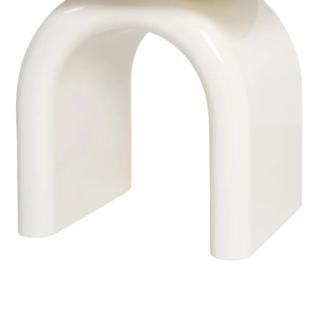 Chevet arche avec tiroir laqué crème