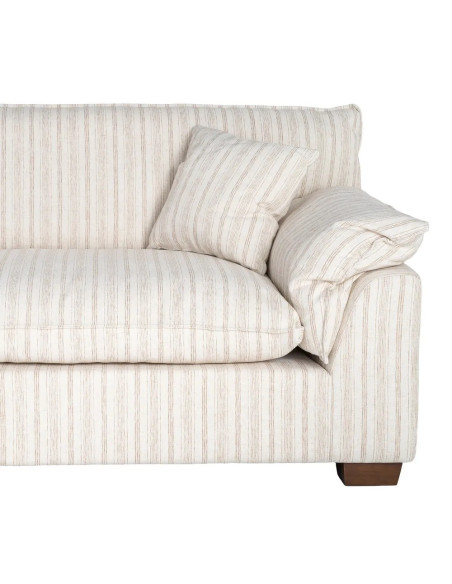 Canapé en tissu rayé avec coussins très confortable