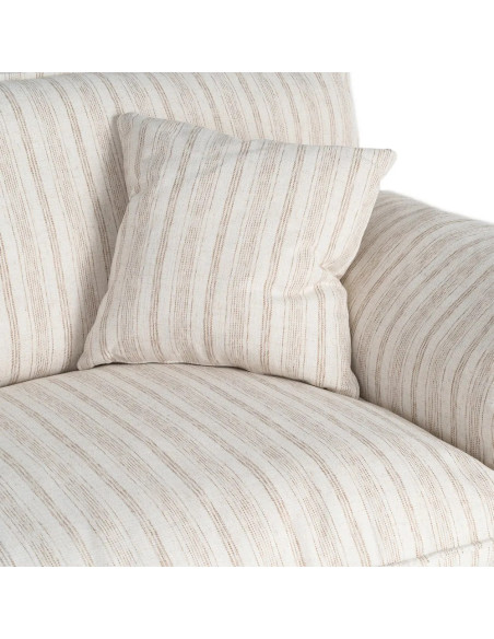 Canapé en tissu rayé avec coussins très confortable