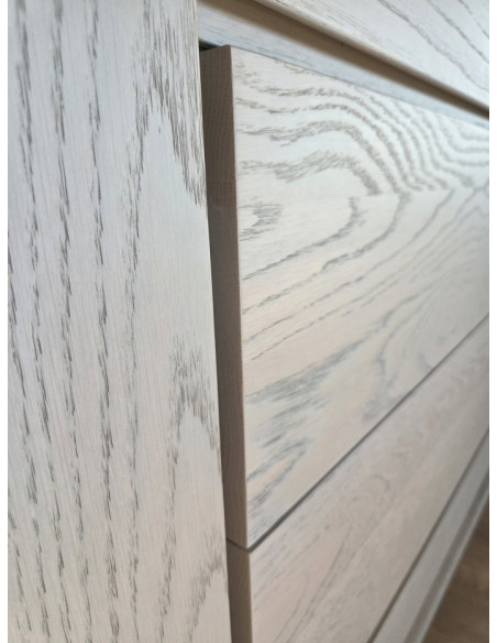 Vitrine Onyx deux portes et deux tiroirs en chêne massif