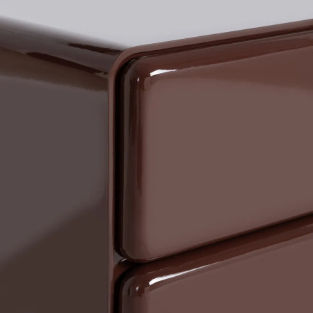 Table de chevet 2 tiroirs bois laqué