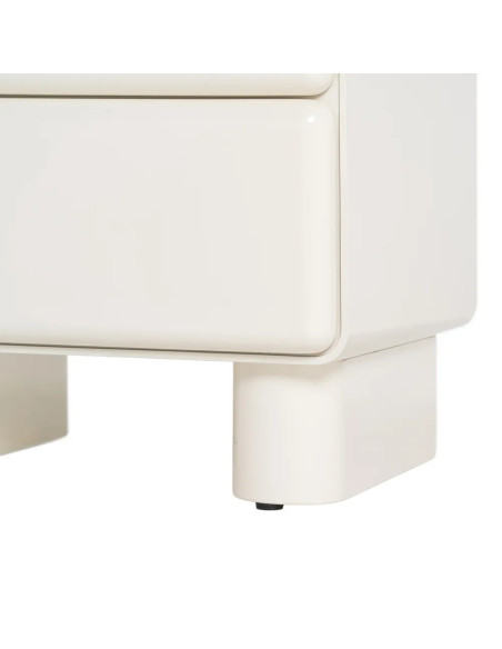 Table de chevet 2 tiroirs bois laqué