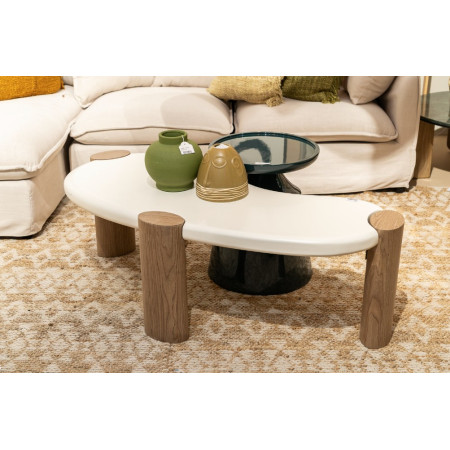 Table de salon style organique forme...