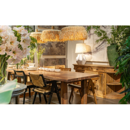 Meuble demi-lune en bois de manguier...