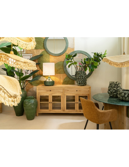 Meuble de rangement vitré avec tiroirs