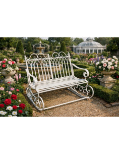 Banc rocking chair en métal...