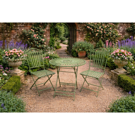 Table ronde de jardin avec deux...