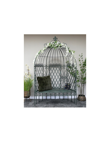 Banc de jardin demi arche style antique