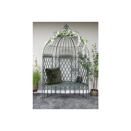 Banc de jardin demi arche style antique