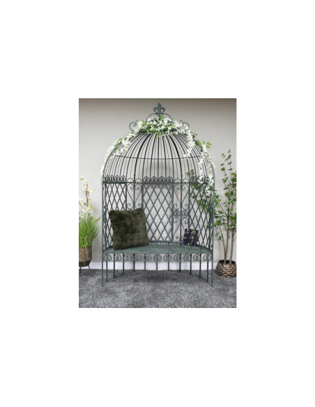 Banc de jardin demi arche style antique