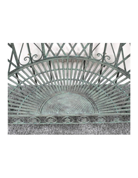 Banc de jardin demi arche style antique