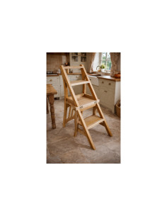 Chaise escabeau en bois... 2