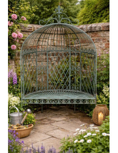 Banc de jardin demi arche...