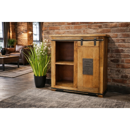 Buffet industriel en bois massif avec...