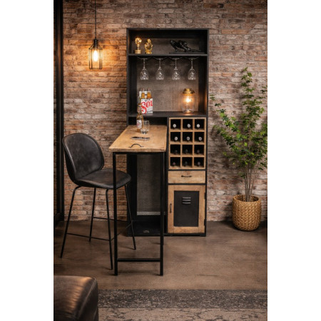 Lot de 2 Tabourets de bar gris