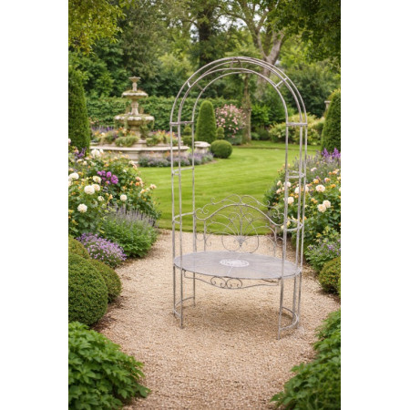Banc de jardin ovale avec arche...