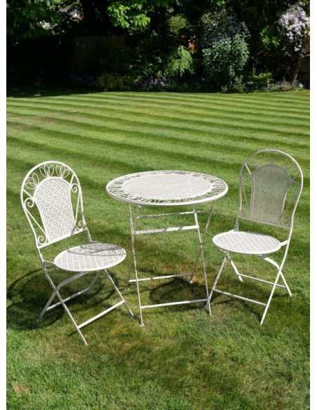 Set de jardin avec deux chaises pliantes Portofino