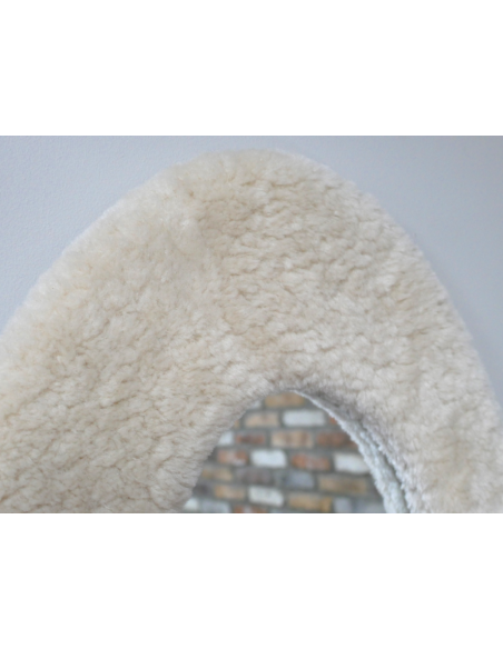 Miroir Teddy Bear – Miroir décoratif en forme organique avec cadre effet peluche