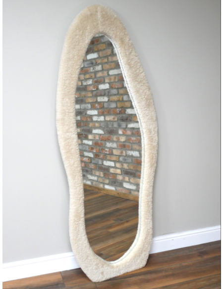 Miroir Teddy Bear – Miroir décoratif en forme organique avec cadre effet peluche