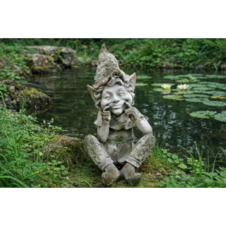 Statue de jardin ELF assis décoratif...