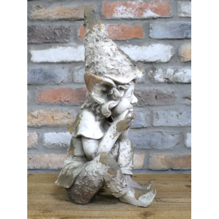 Statue de jardin ELF assis décoratif...