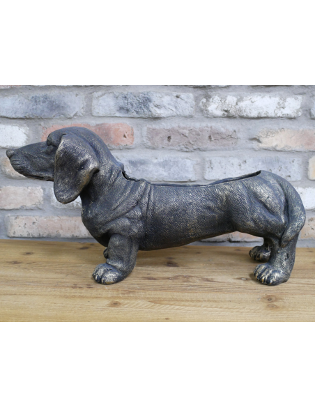 Chien Teckel Décoratif – Jardinière Design en MGO (51 cm)