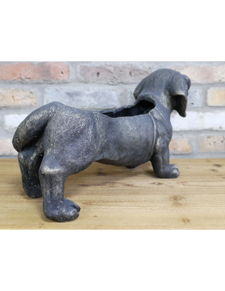 Chien Teckel Décoratif – Jardinière Design en MGO (51 cm)