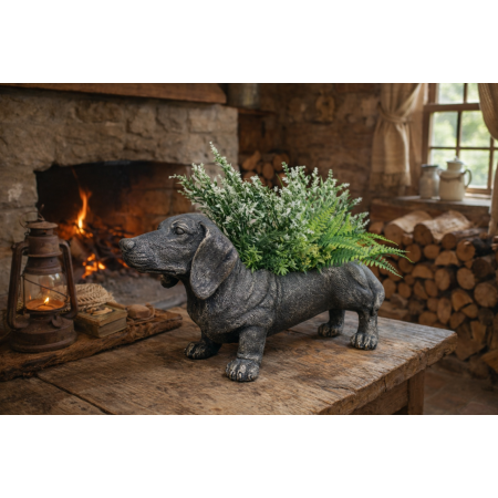 Chien Teckel Décoratif – Jardinière...